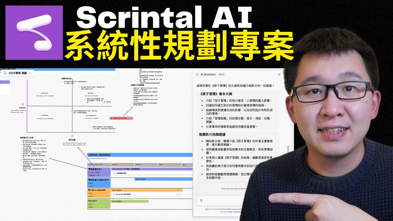 如何系統性地規劃個人專案?AI + Scrintal 打造系統性方法